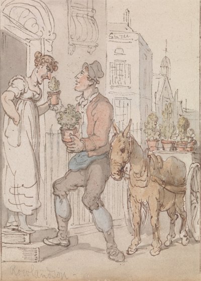 La venditrice di fiori da Thomas Rowlandson